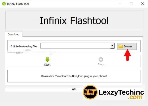 How to Flash Infinix Firmware step 2