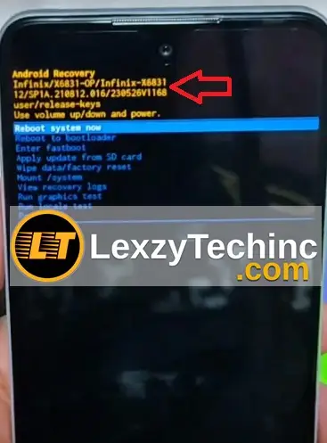 How to get infinix-build number in recovery-mode