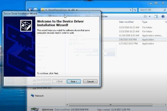 screenshot showing installation of MediaTek USB drivers